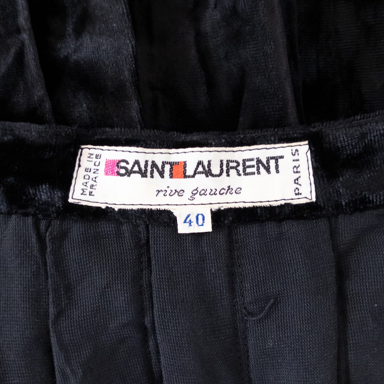 Yves Saint Laurent Vintage Rive Gauche Crushed Velvet Skirt