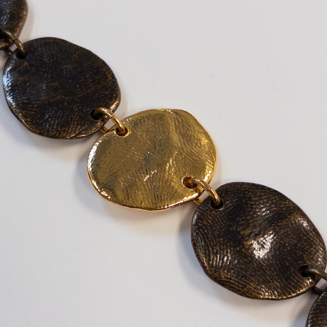 Cecile Jeanne Vintage Antiqued Flat Disc Bracelet