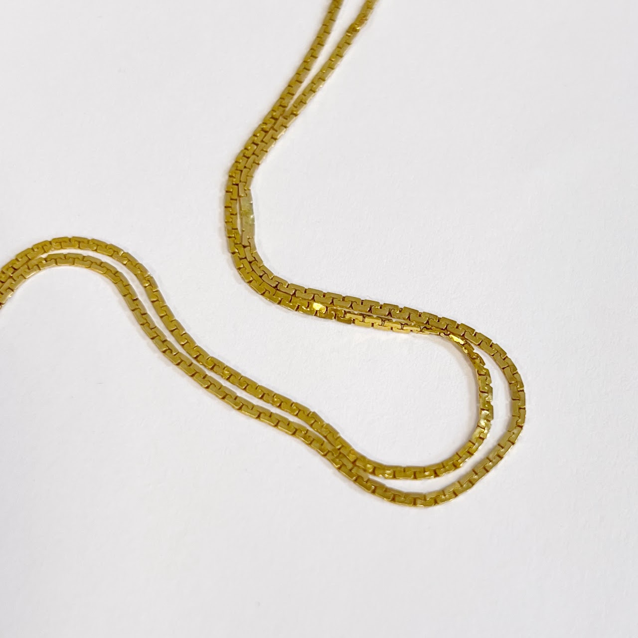 14K Gold Flat Chain Necklace