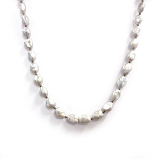 Sterling Silver Baroque Freshwater Pearl Necklace