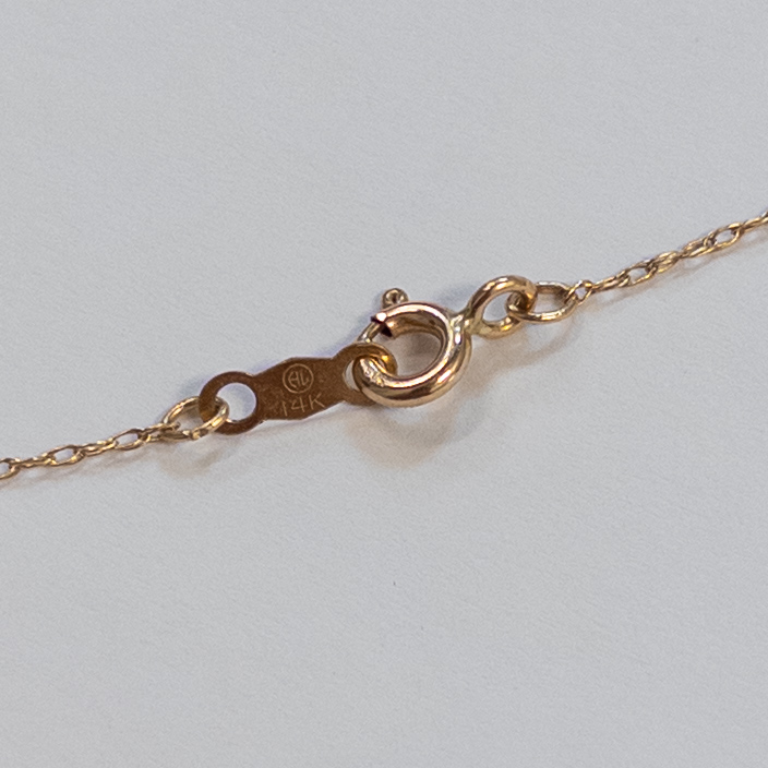 14K Gold, Pearl and Diamond Pendant Necklace