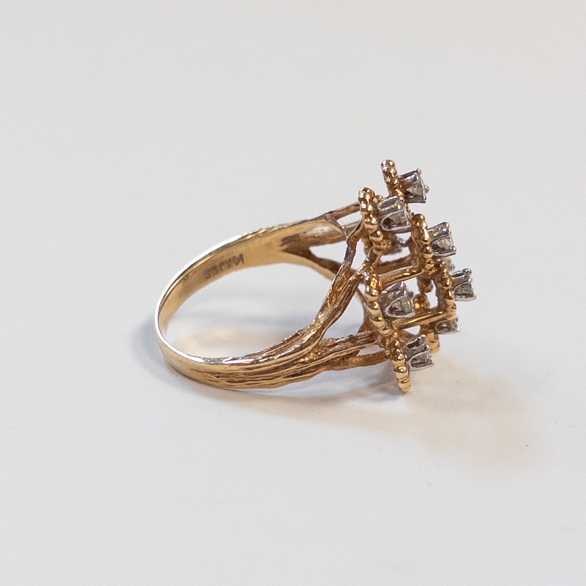 14K Gold and Diamond Cocktail Ring