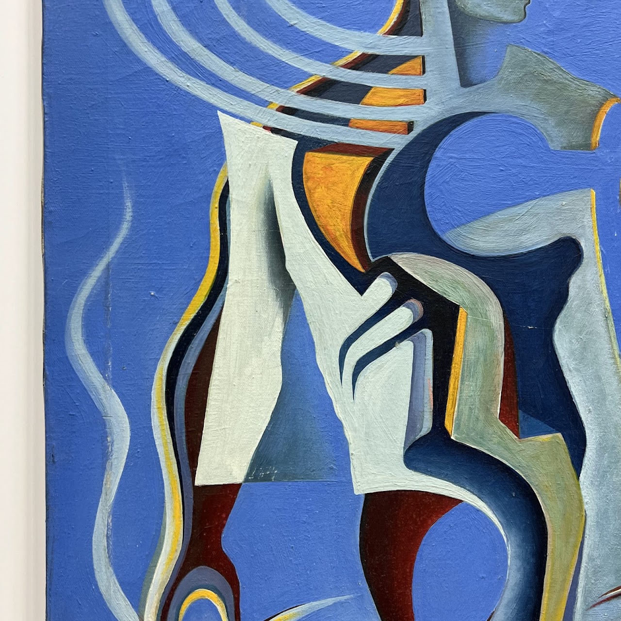 Post-Modernist Art Deco Revival Figural Oil Painting