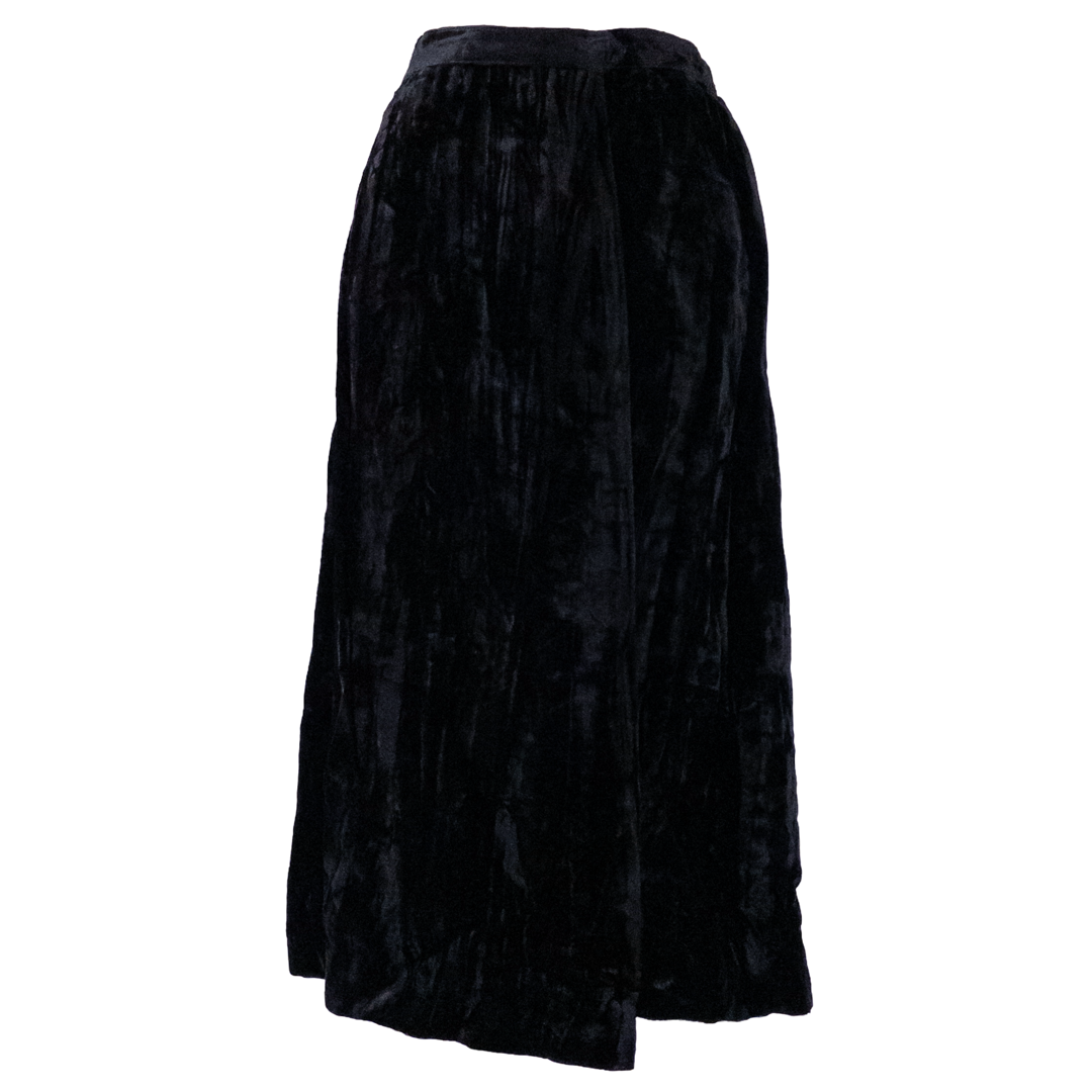 Yves Saint Laurent Vintage Rive Gauche Crushed Velvet Skirt