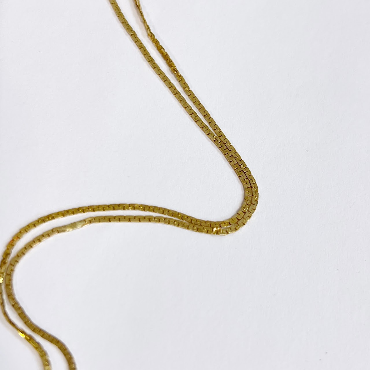 14K Gold Flat Chain Necklace