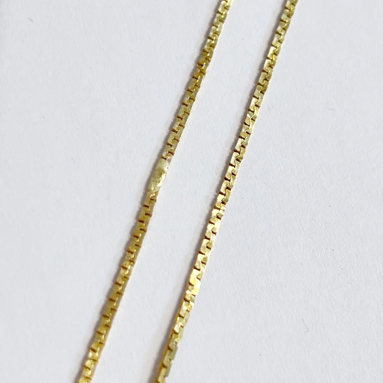 14K Gold Flat Chain Necklace