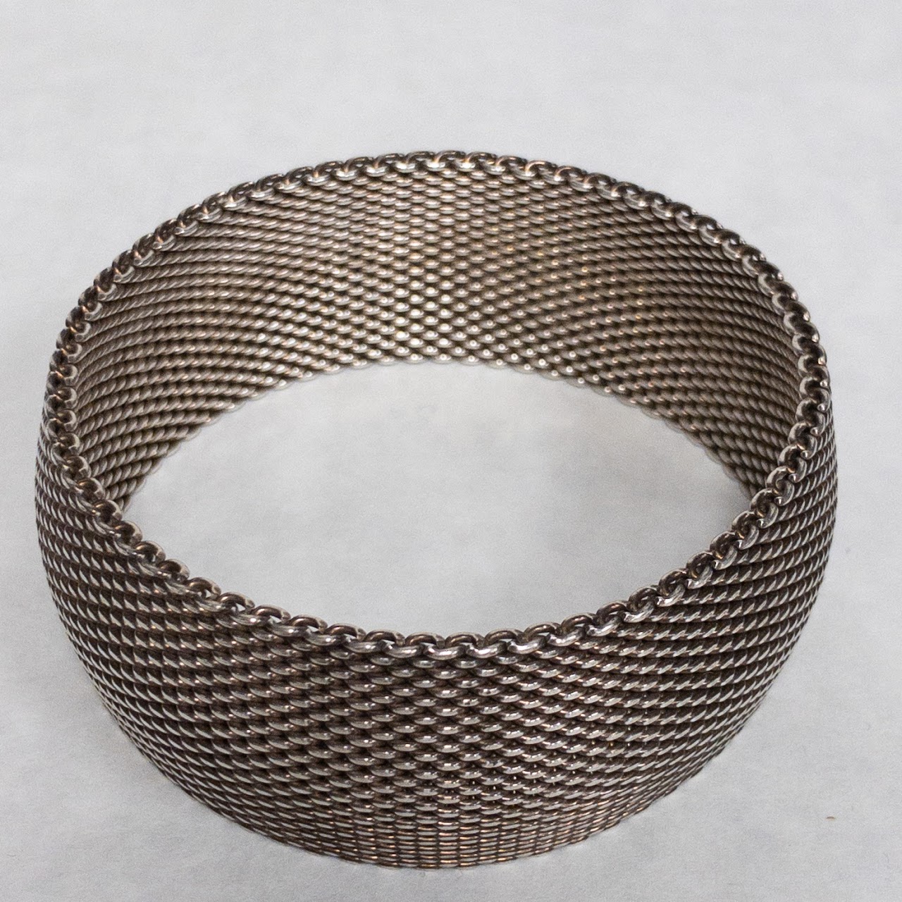 Sterling Silver Mesh Bangle  Bracelet