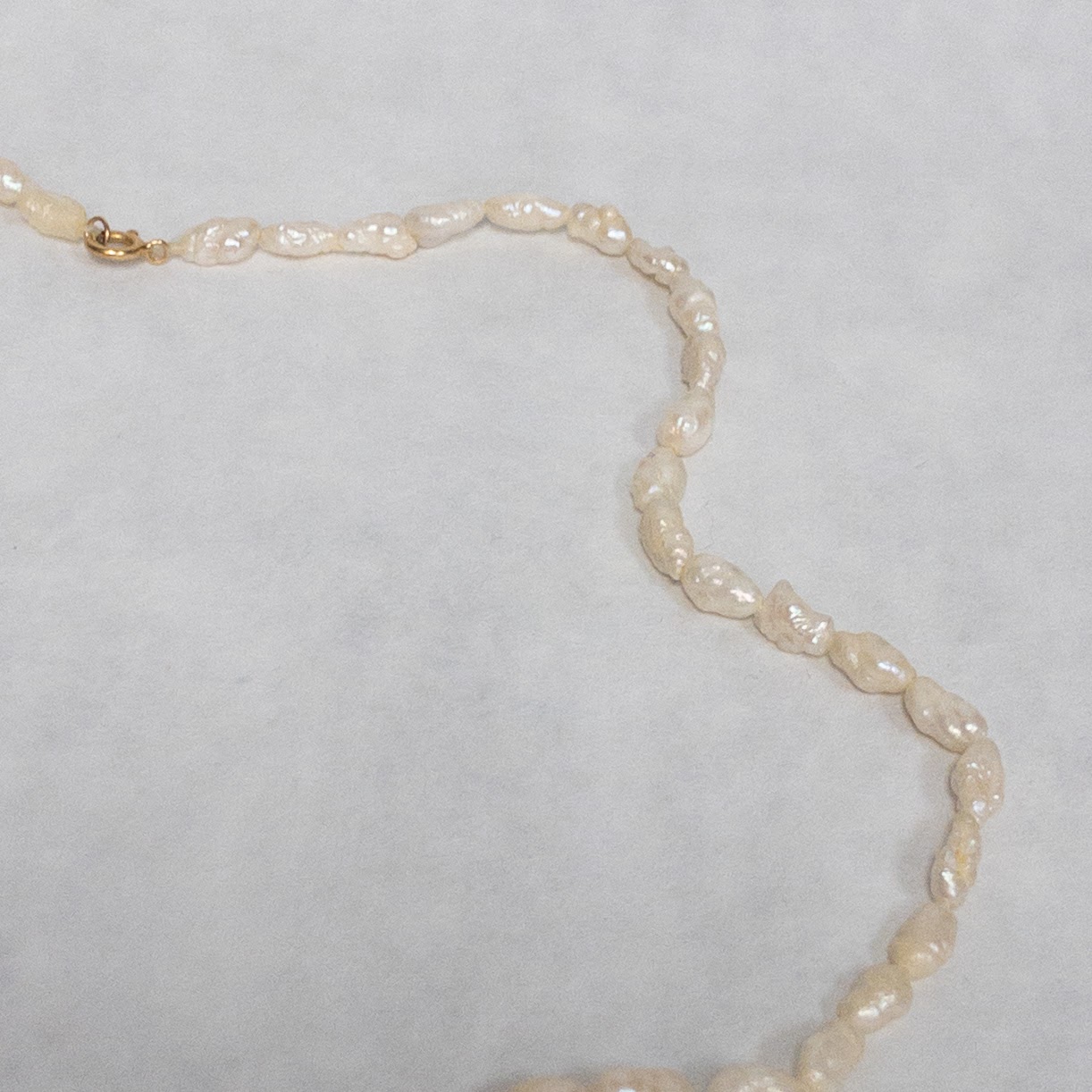 14K Gold Seed Pearl Necklace