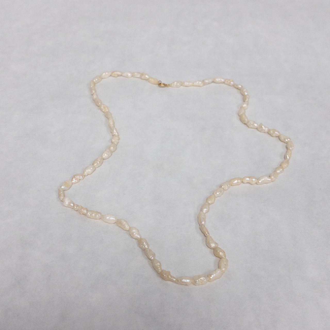 14K Gold Seed Pearl Necklace