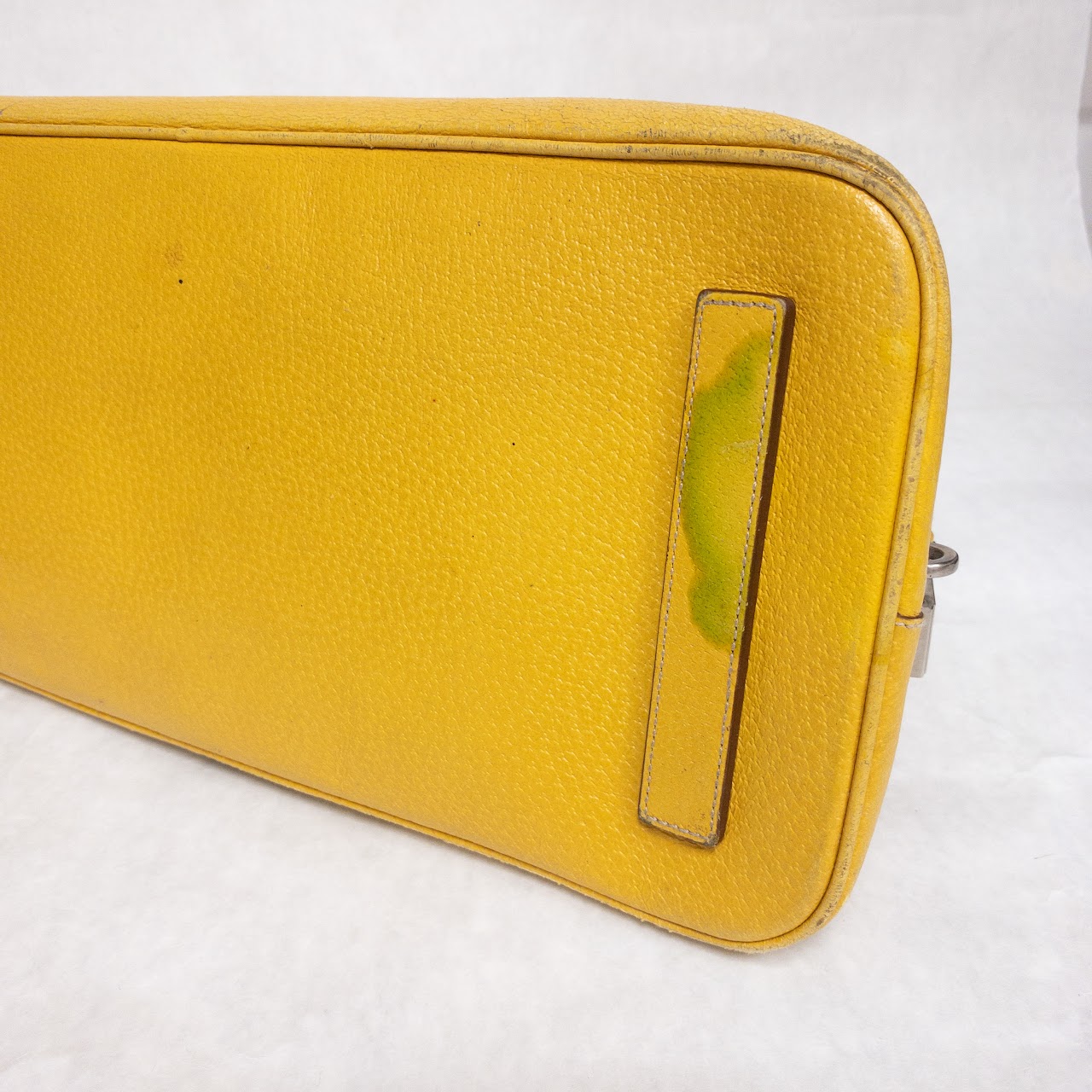 Prada Yellow Leather Dome Satchel