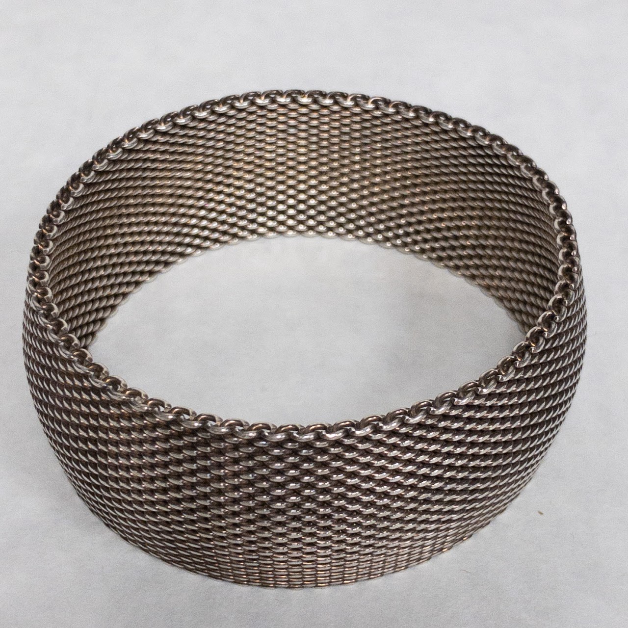 Sterling Silver Mesh Bangle  Bracelet