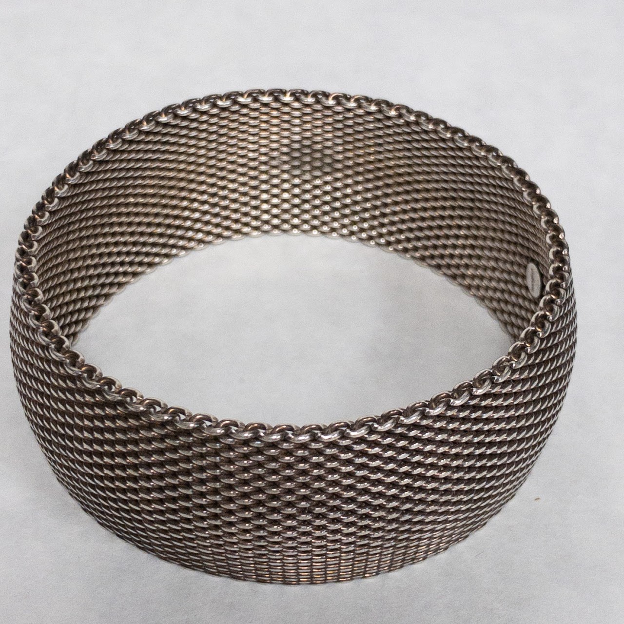 Sterling Silver Mesh Bangle  Bracelet