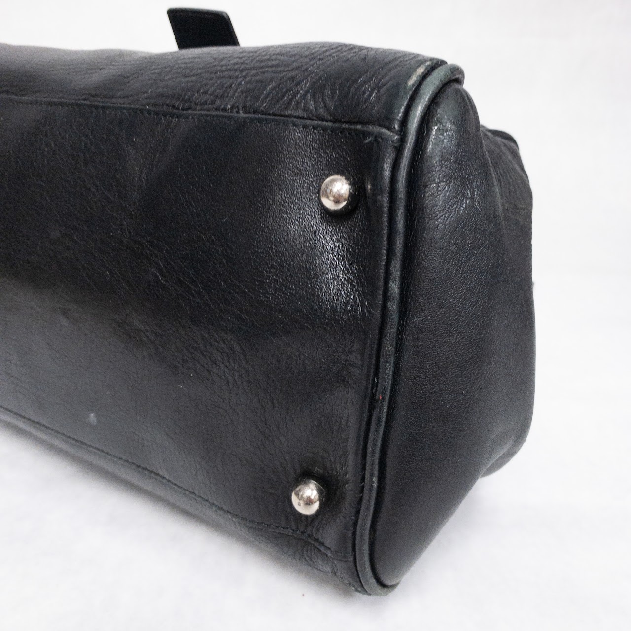 Prada Black Leather Frame Bag