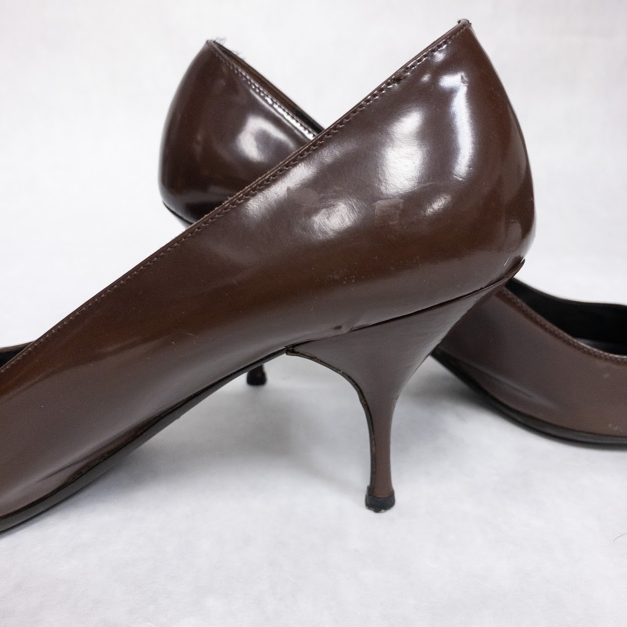 Prada Brown Leather Pumps