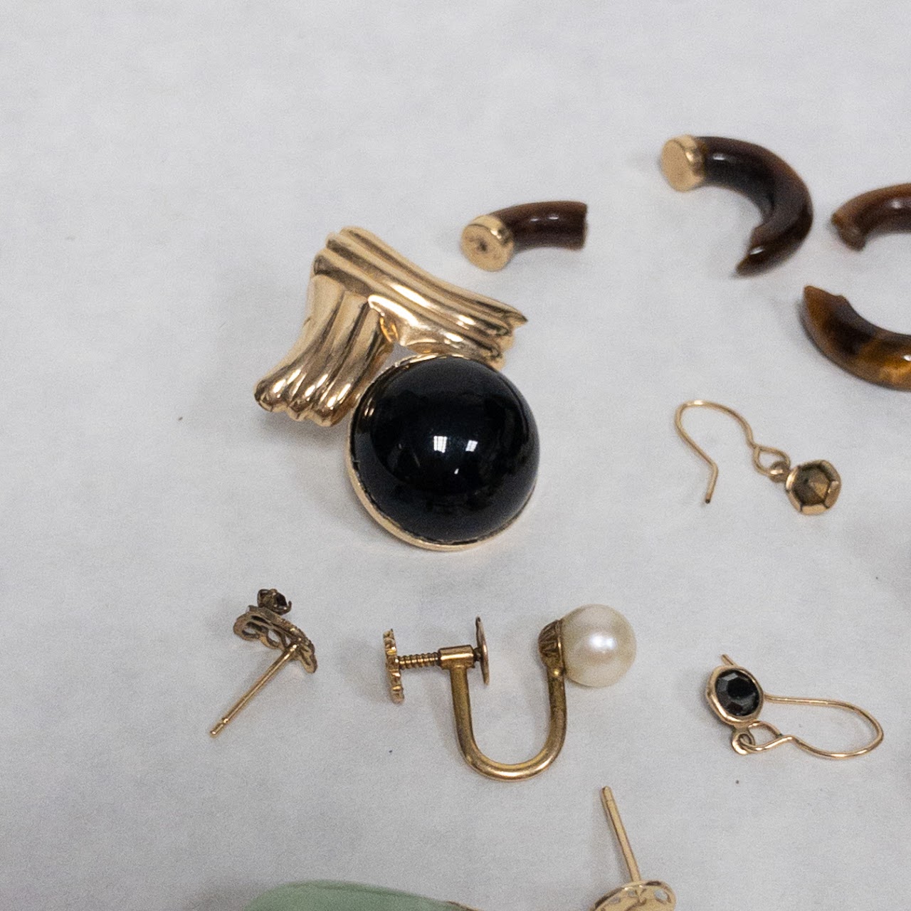 14K Gold & Gemstone Jewelry Lot FOR WEIGHT