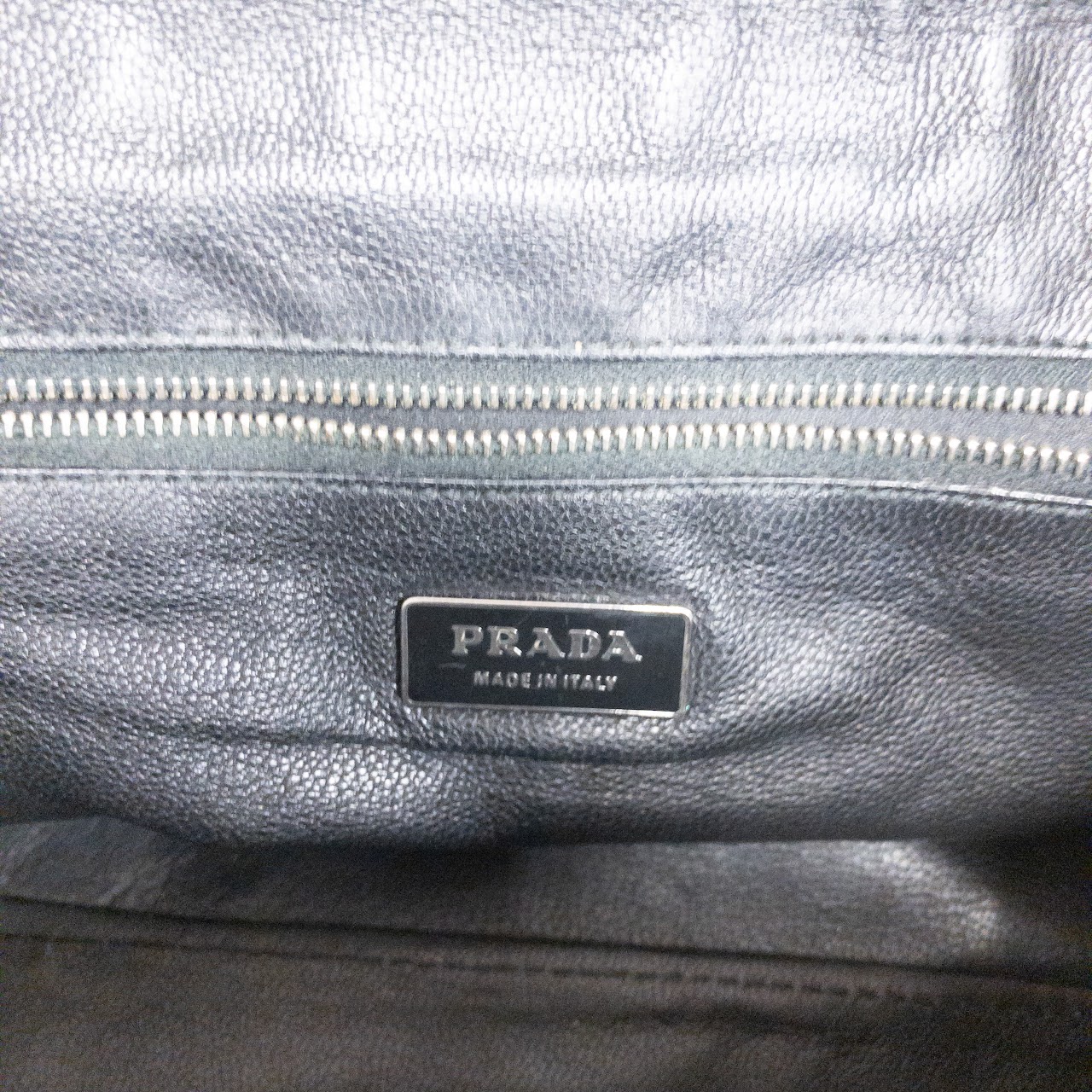 Prada Black Leather Frame Bag