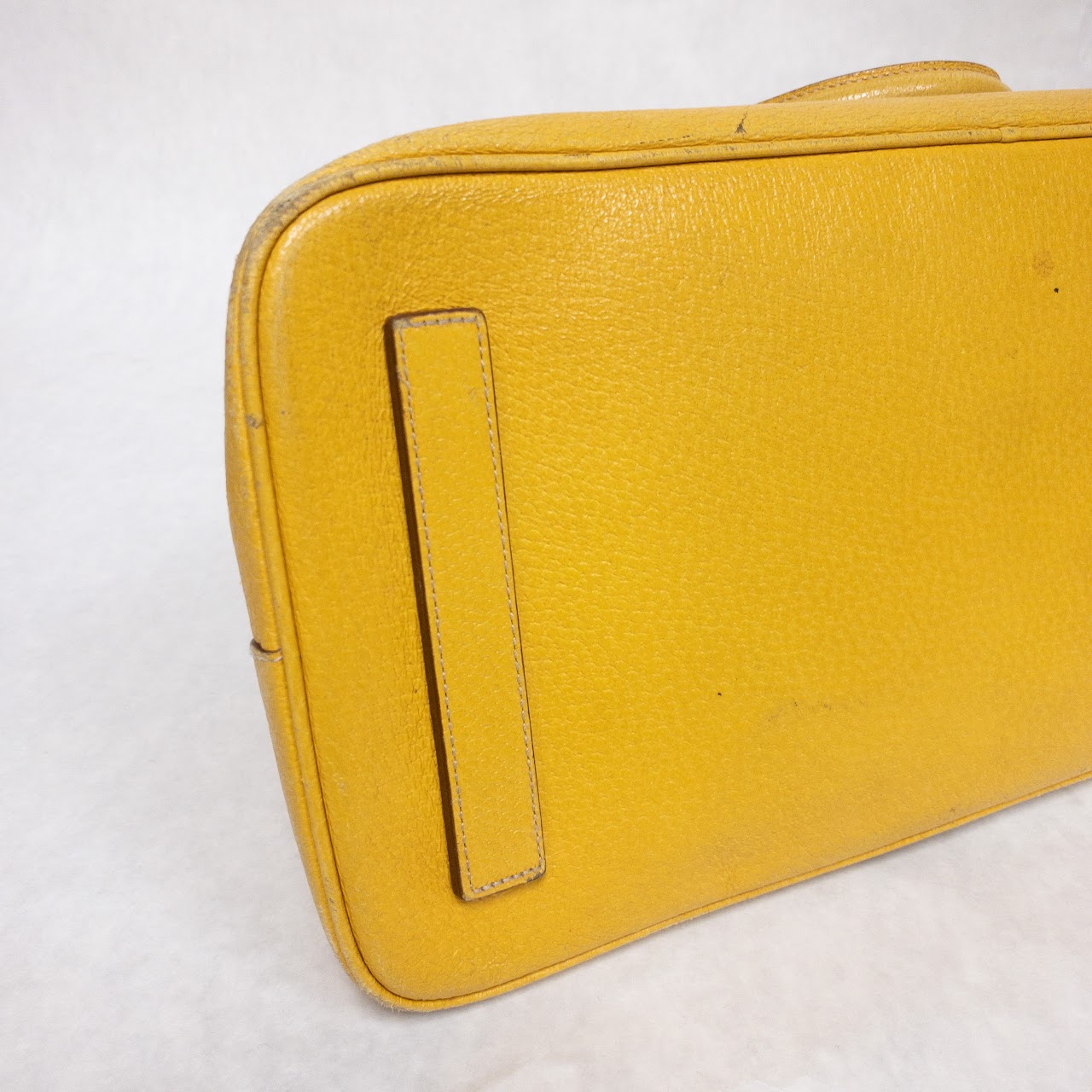 Prada Yellow Leather Dome Satchel