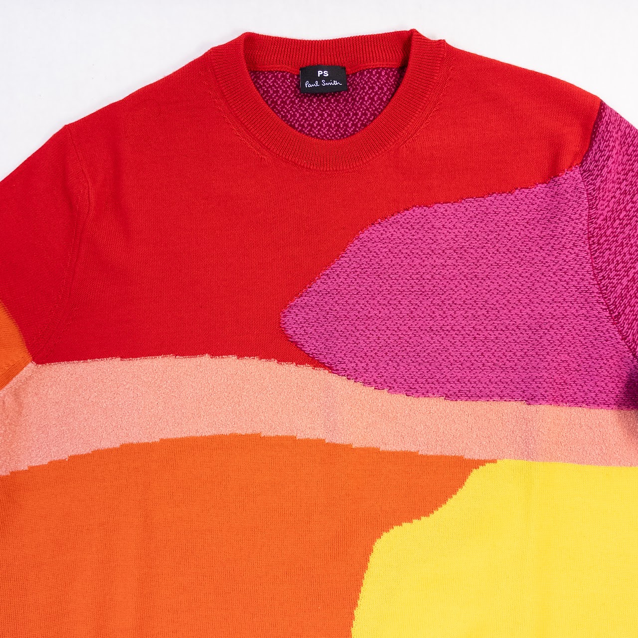 Paul Smith Color Block Textured Knit Sweater