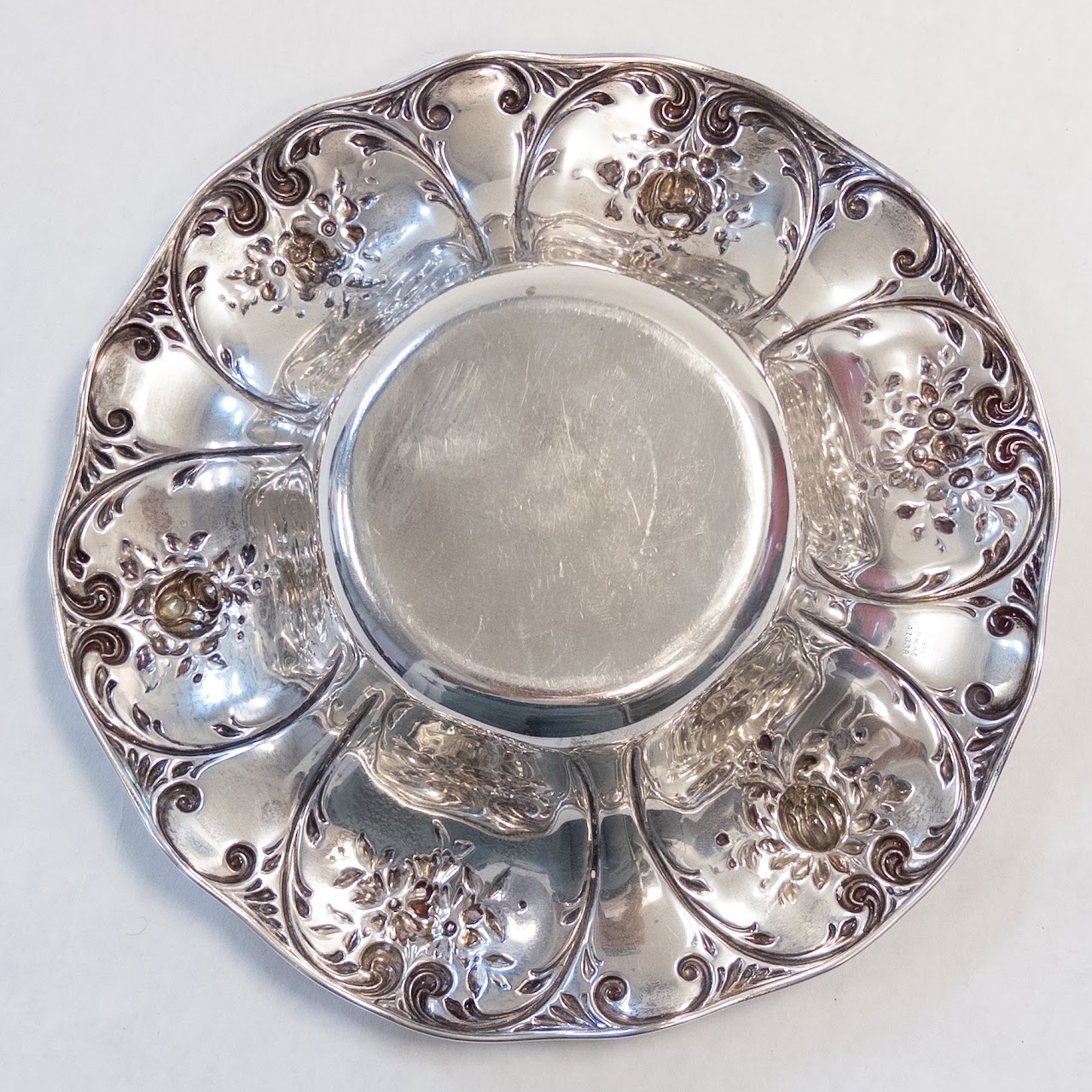 Sterling Silver Repousse Centerpiece Bowl