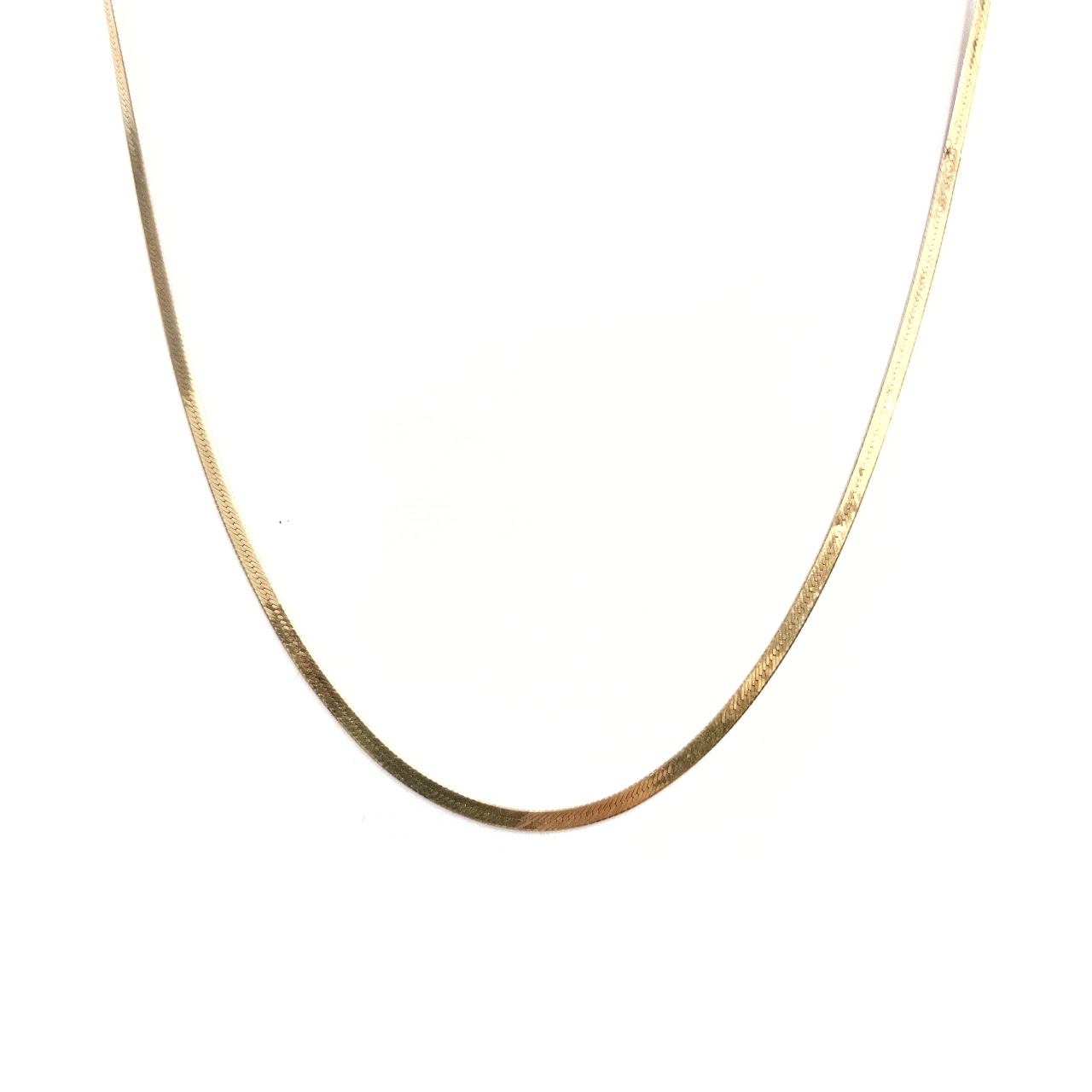 14K Gold Herringbone Necklace