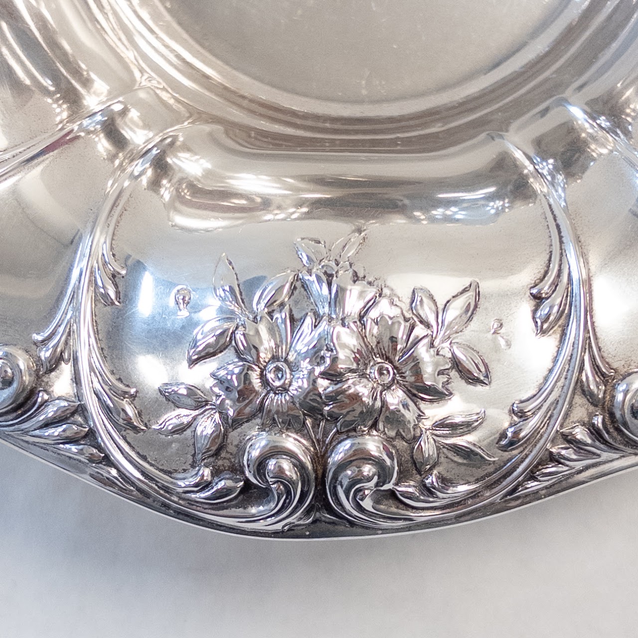 Sterling Silver Repousse Centerpiece Bowl