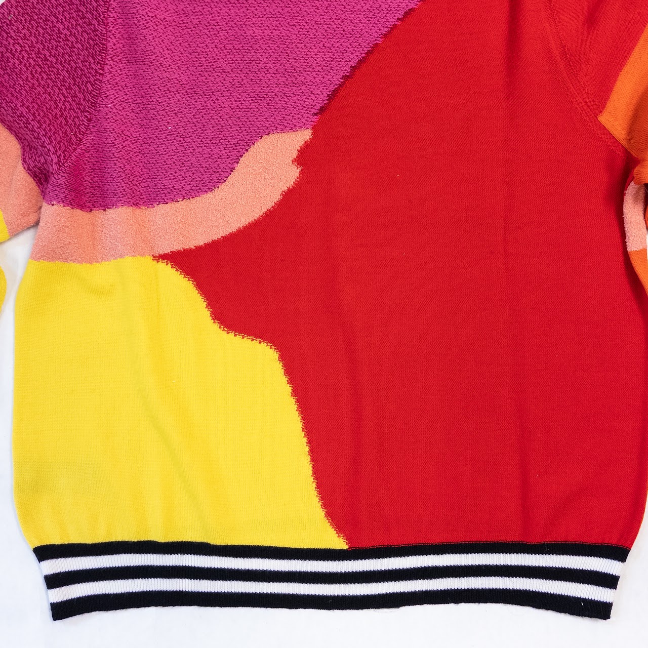 Paul Smith Color Block Textured Knit Sweater