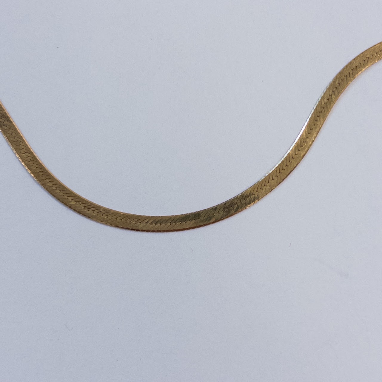 14K Gold Herringbone Necklace