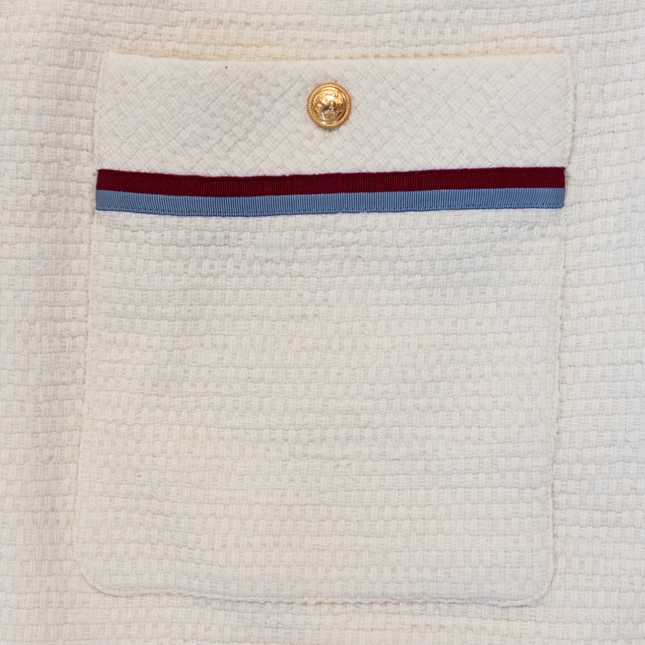 Gucci Grosgrain Trimmed Wool Blend Mini Dress