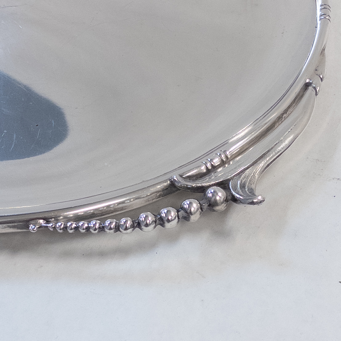 Sterling Silver Mid Century Inspired Serving Tray