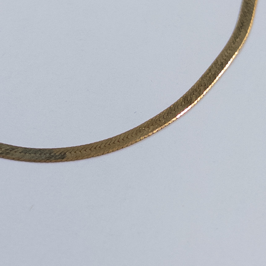 14K Gold Herringbone Necklace