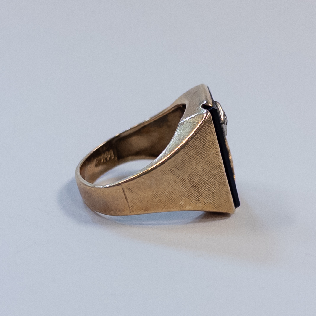 14K Gold Signet Ring