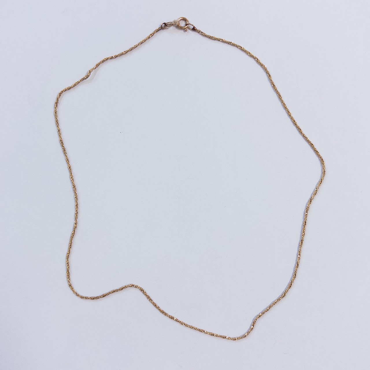 14K Gold Rope Twist Necklace