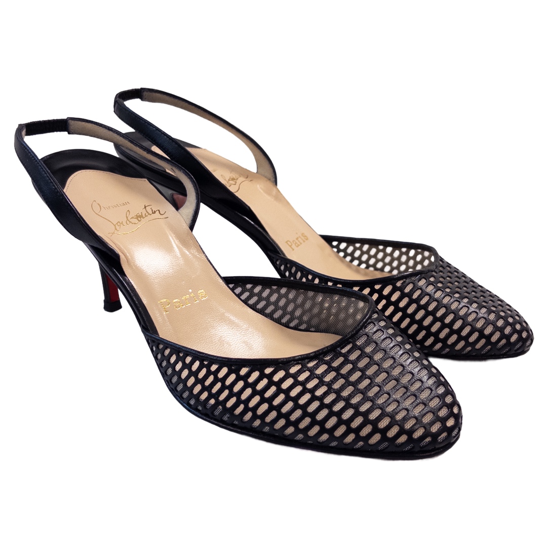 Christian Louboutin Netted Toe Pumps