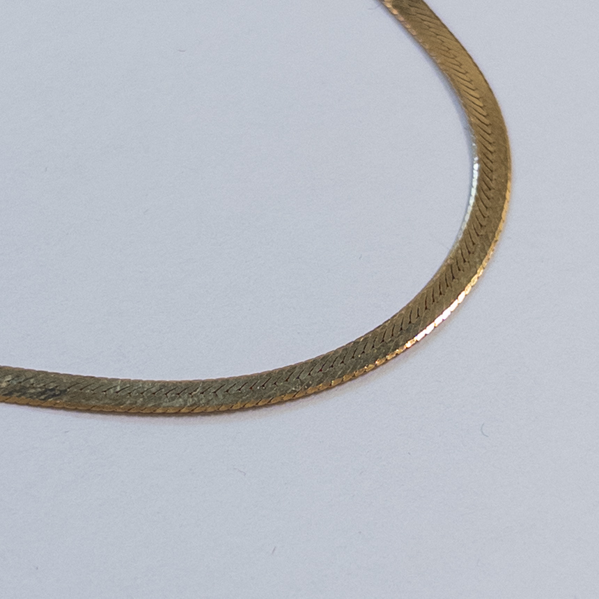 14K Gold Herringbone Necklace