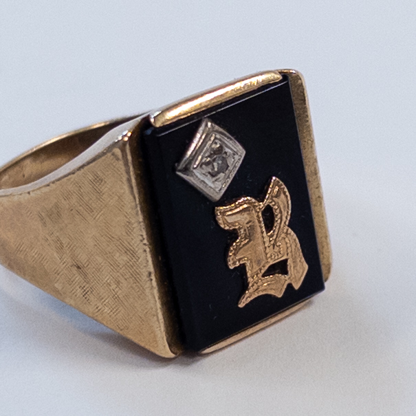 14K Gold Signet Ring