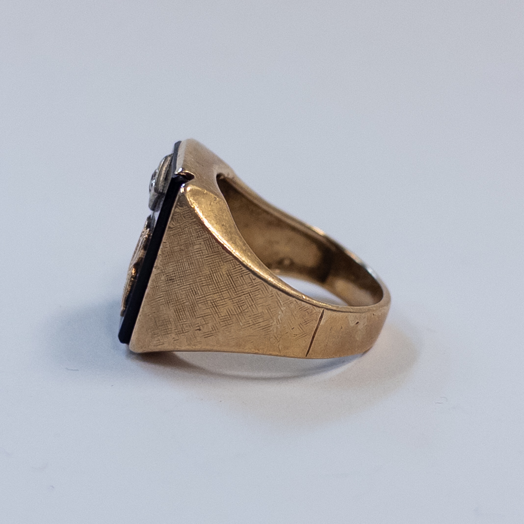 14K Gold Signet Ring