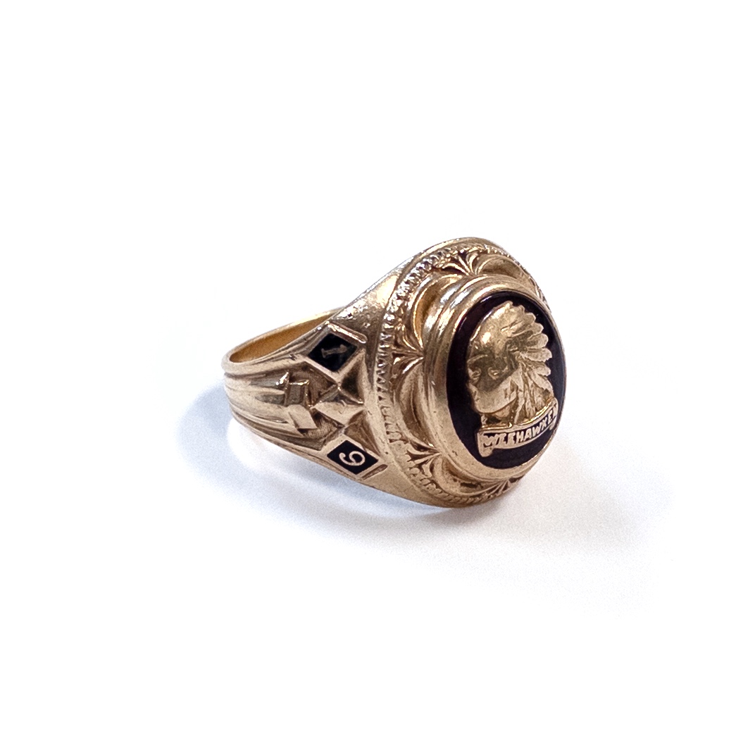 10K Gold 1963 Weehawken Graduating Class Ring