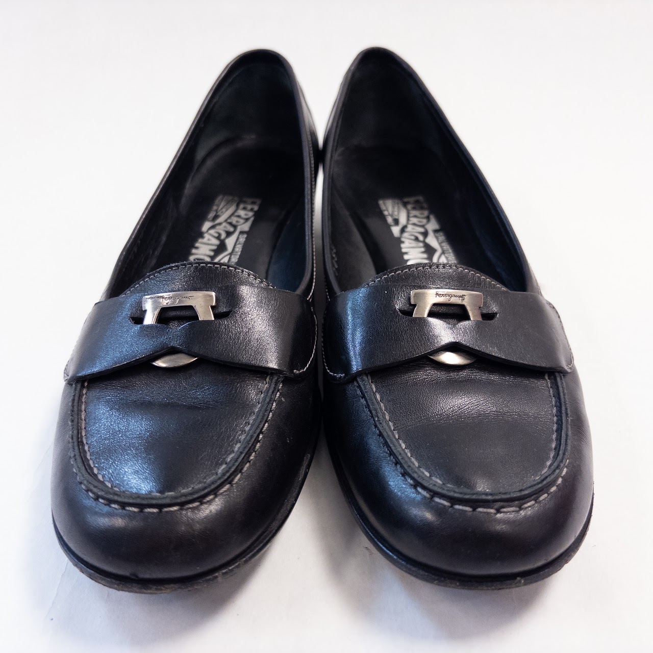 Salvatore Ferragamo Contrast Stitched Loafers