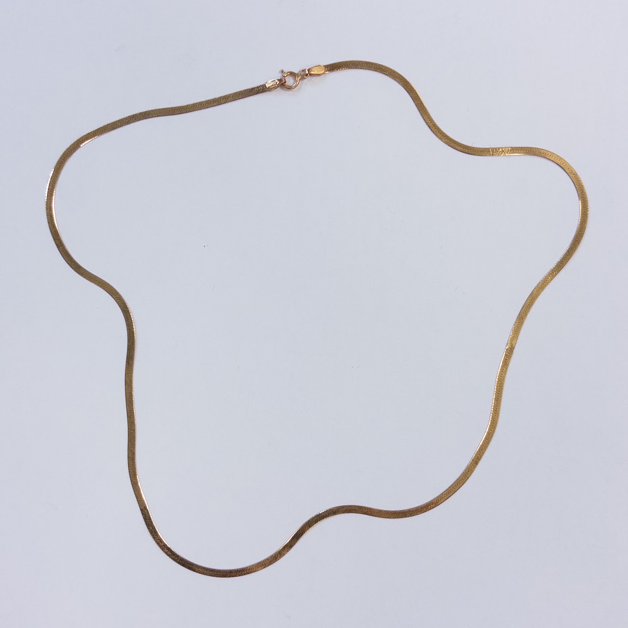 14K Gold Herringbone Necklace