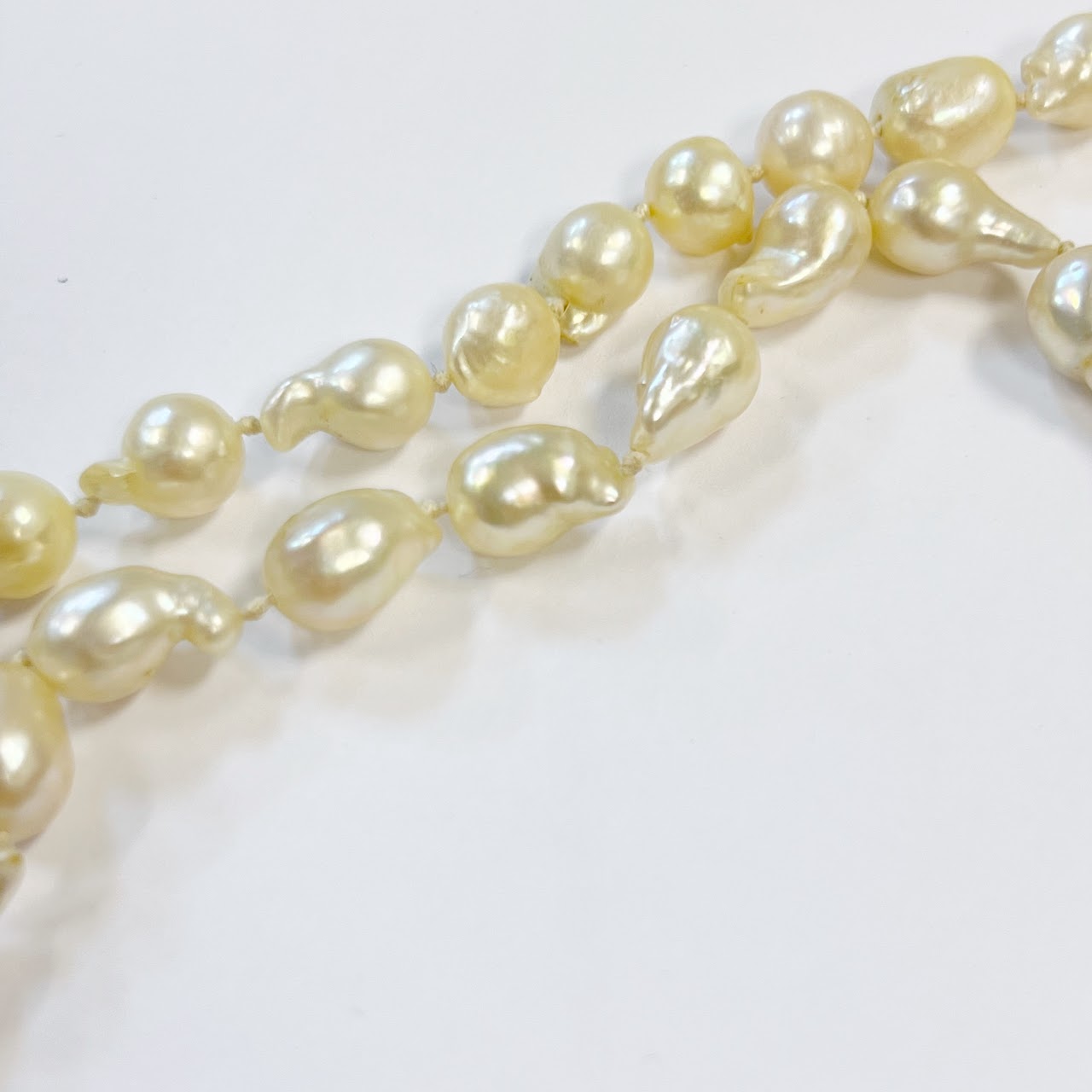 Pearl and 14K Gold 34" Strand Necklace