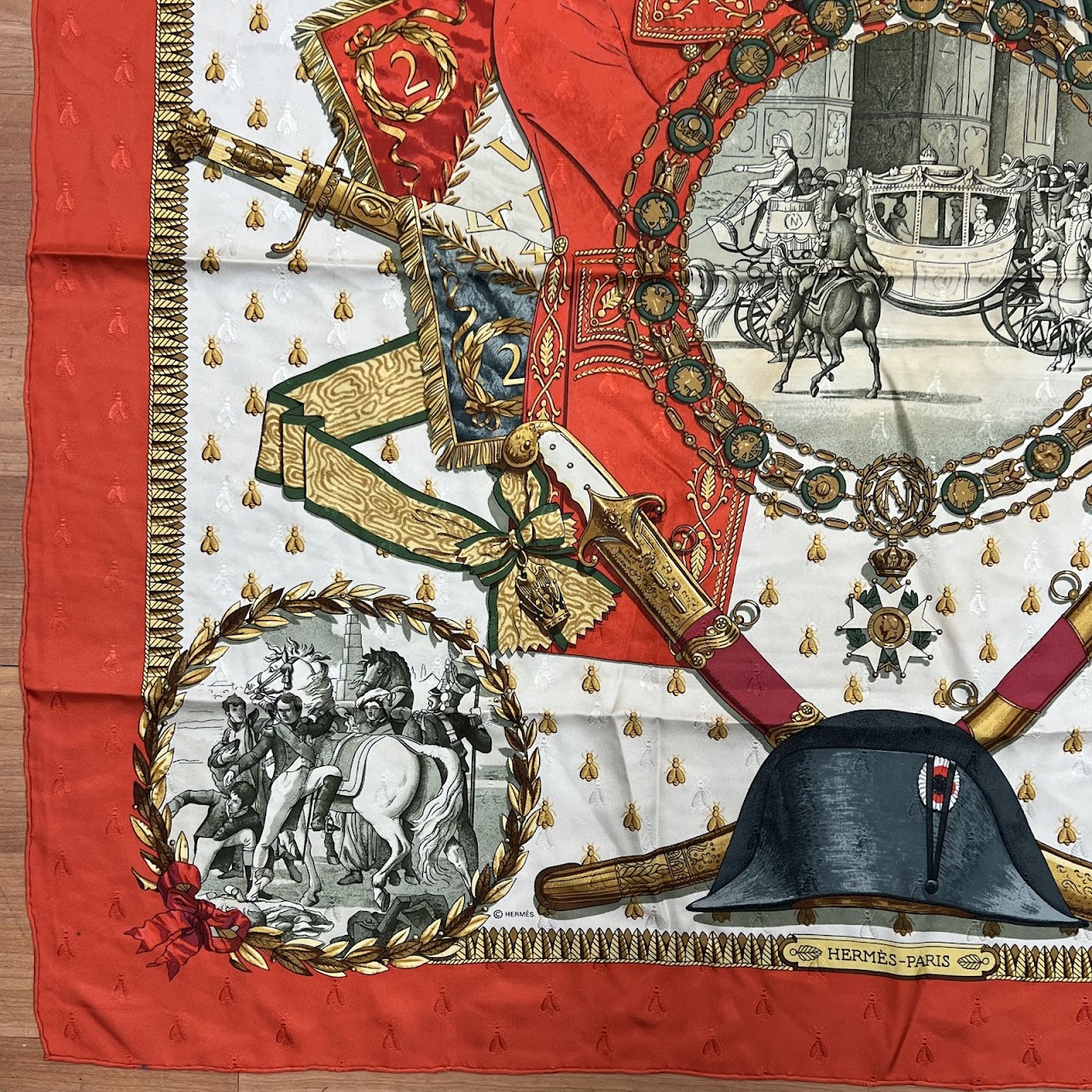 Hermès 'Napoleon' Silk Scarf 90