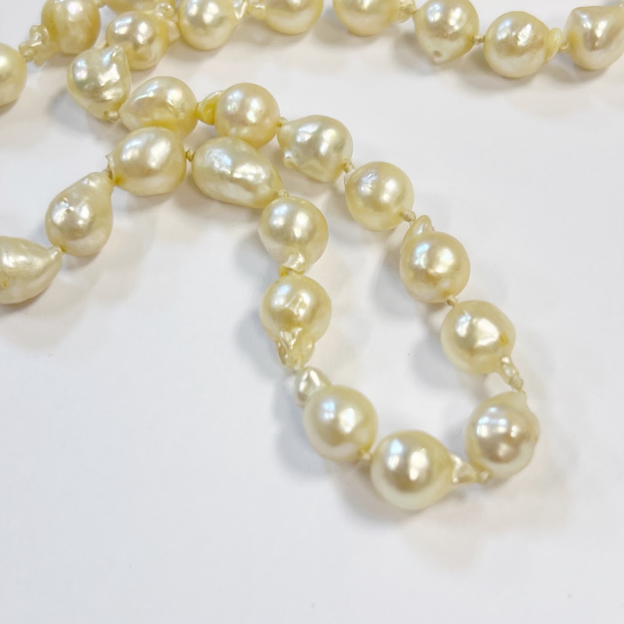 Pearl and 14K Gold 34" Strand Necklace