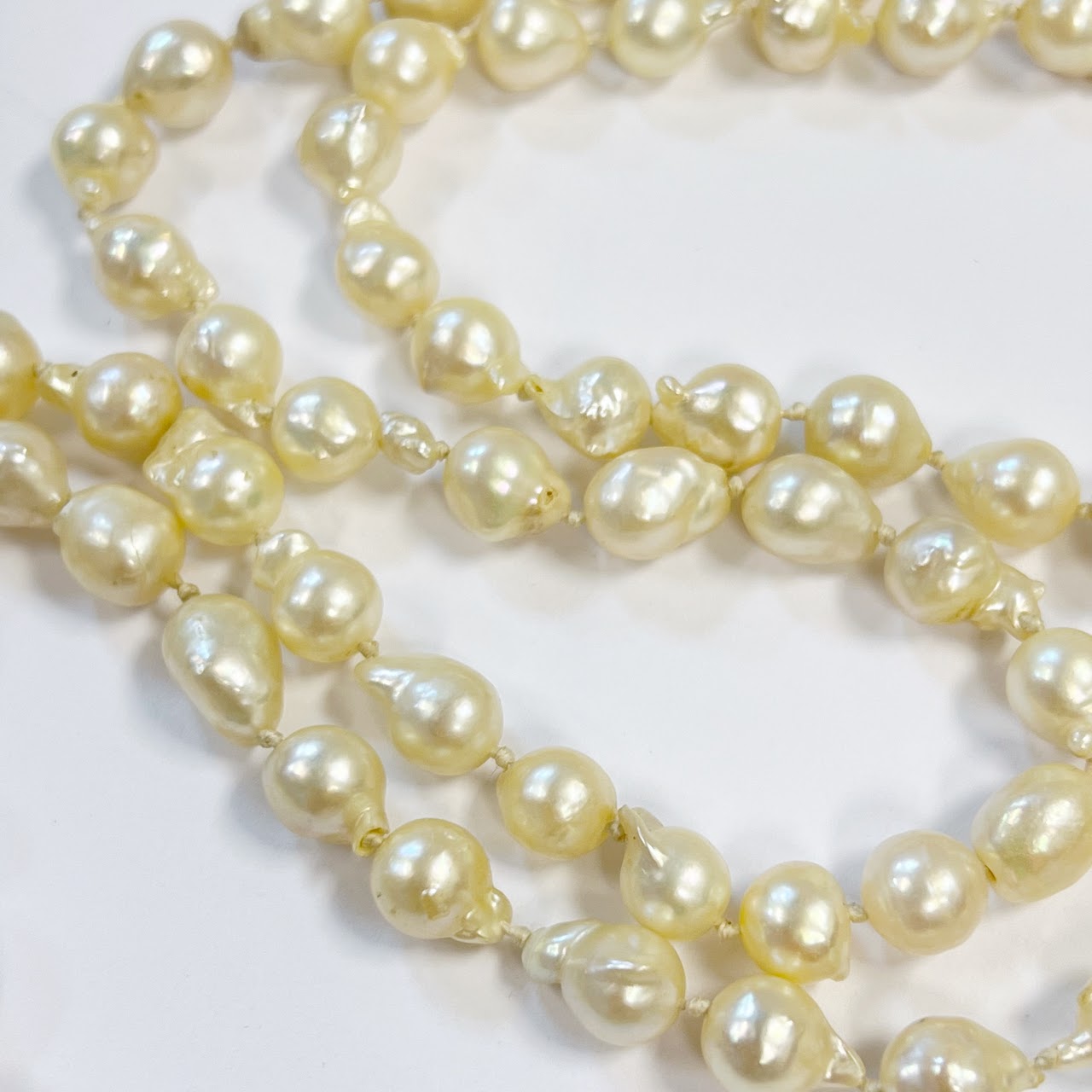 Pearl and 14K Gold 34" Strand Necklace