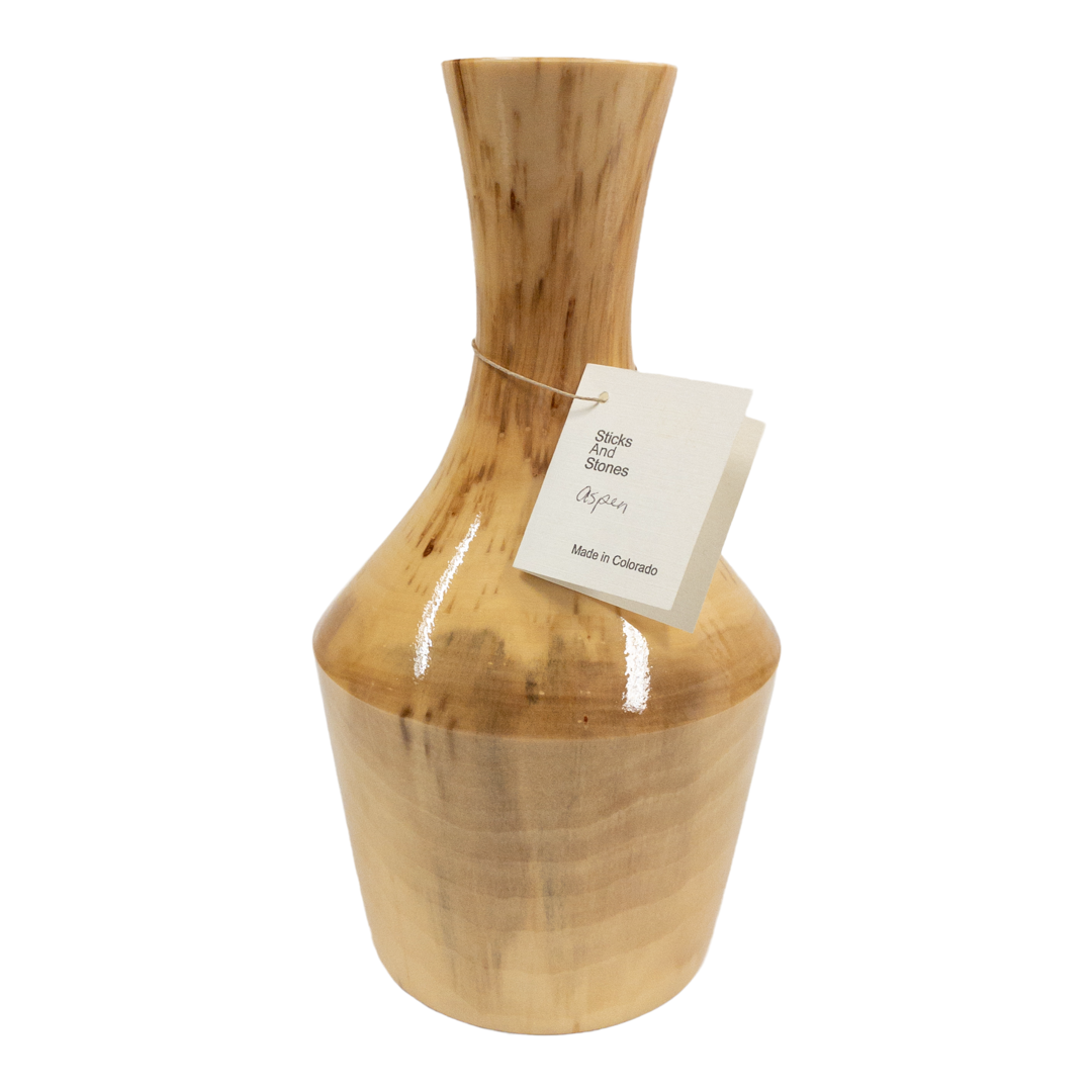 Gary Duncan Signed Aspen Wood Vase