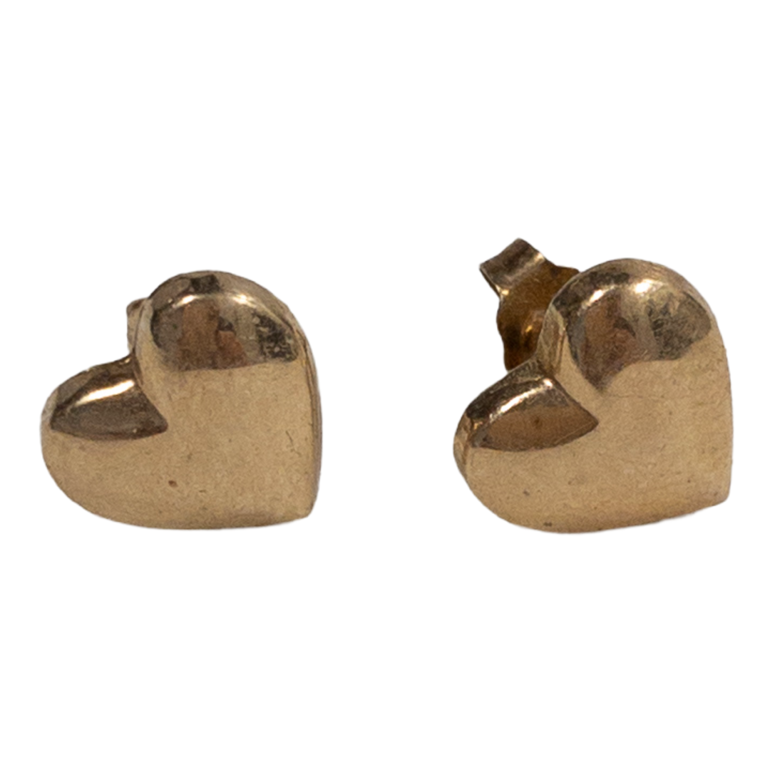 14K Gold Heart Earrings