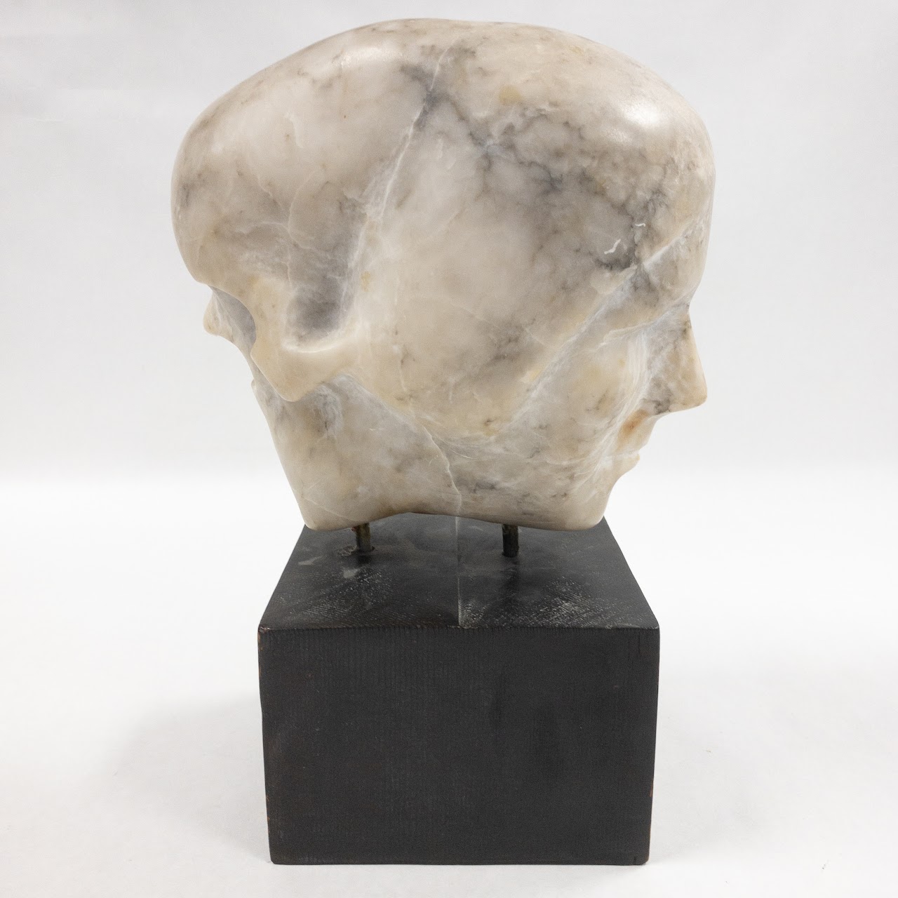 Skull and Face Double Sided Marble Sculpture