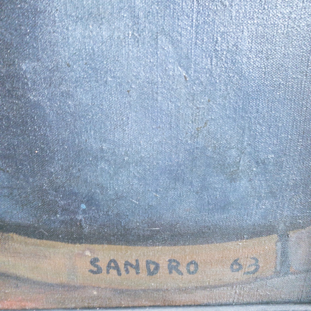 Sandro Signed Modern Figural Painting