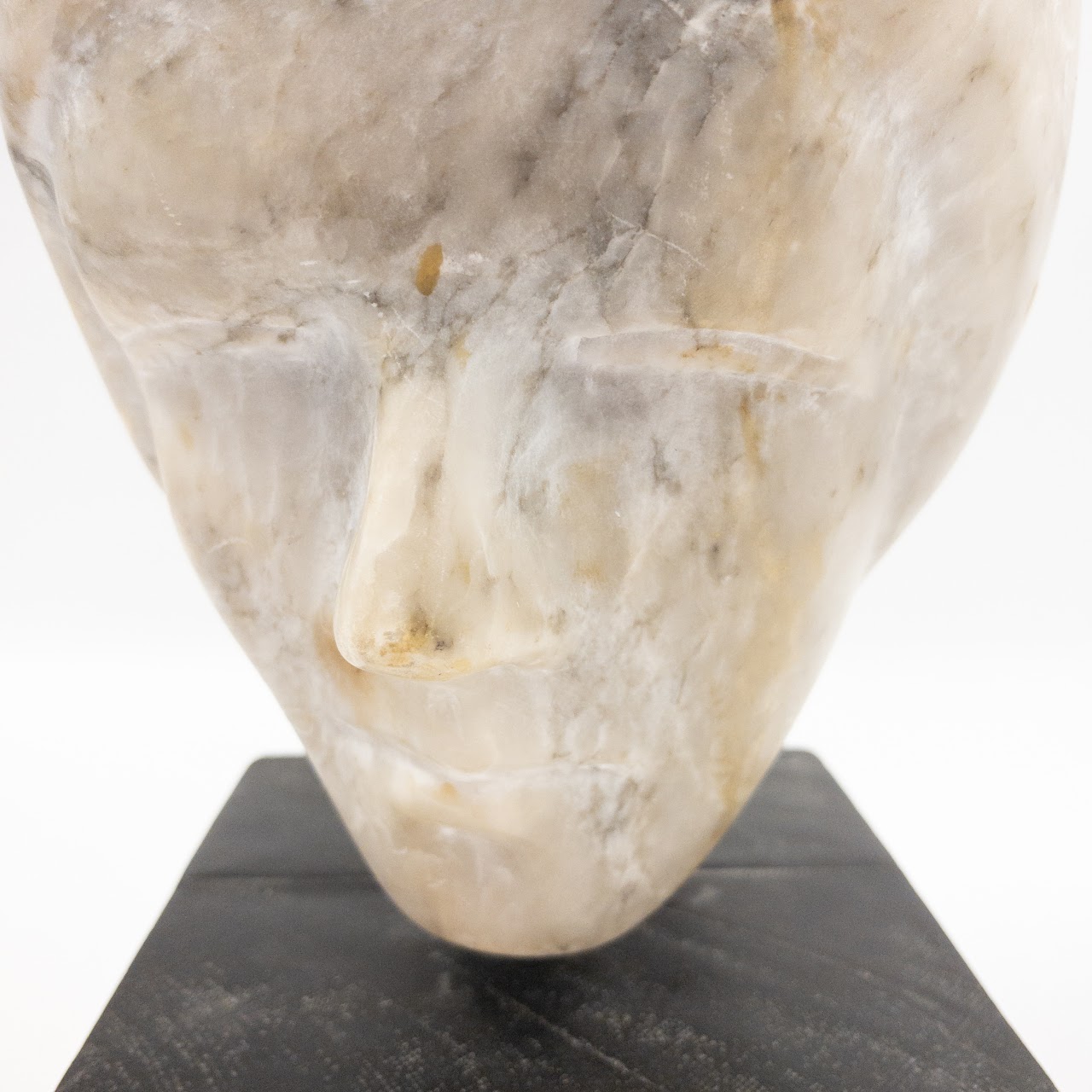 Skull and Face Double Sided Marble Sculpture