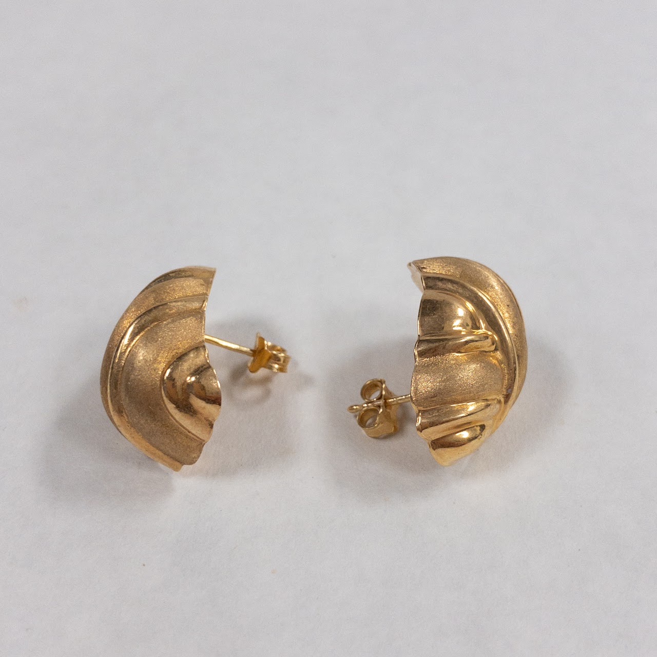 14K Gold Geometric Earrings