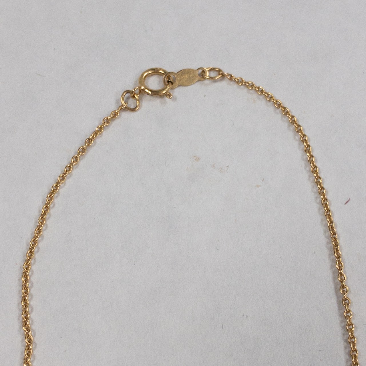 14K Gold and Crystal Station Necklace